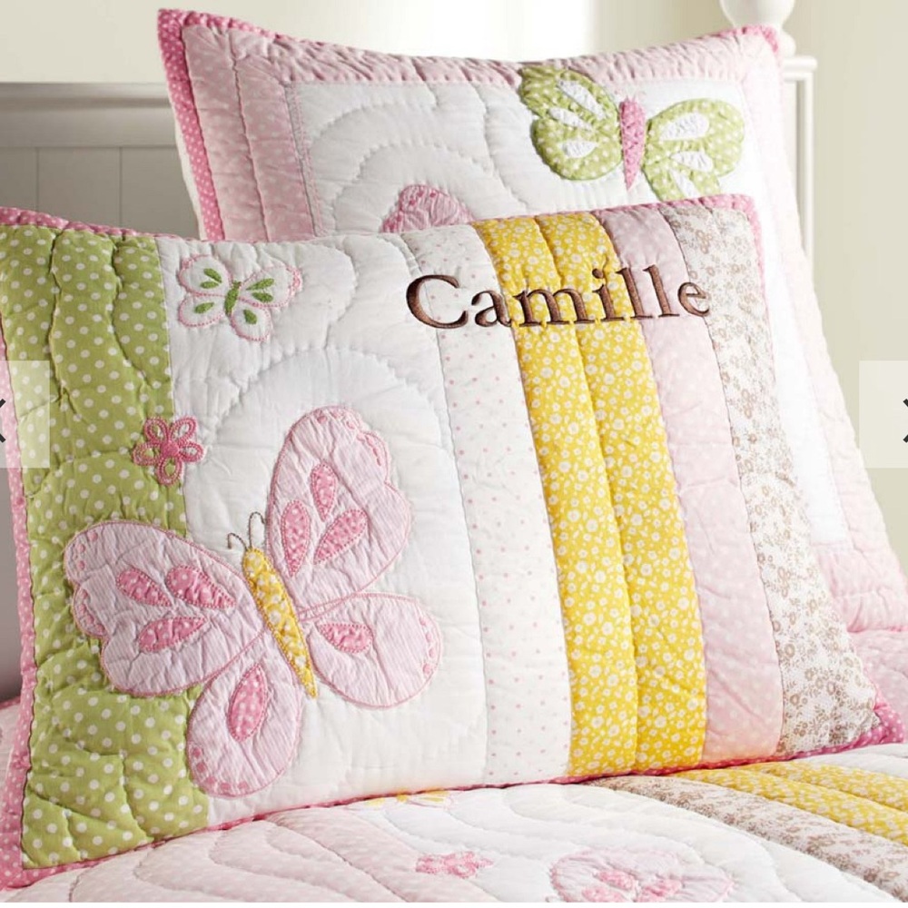 NIP - Pottery Barn Kids Camille Pattern Butterfly Pillow Sham